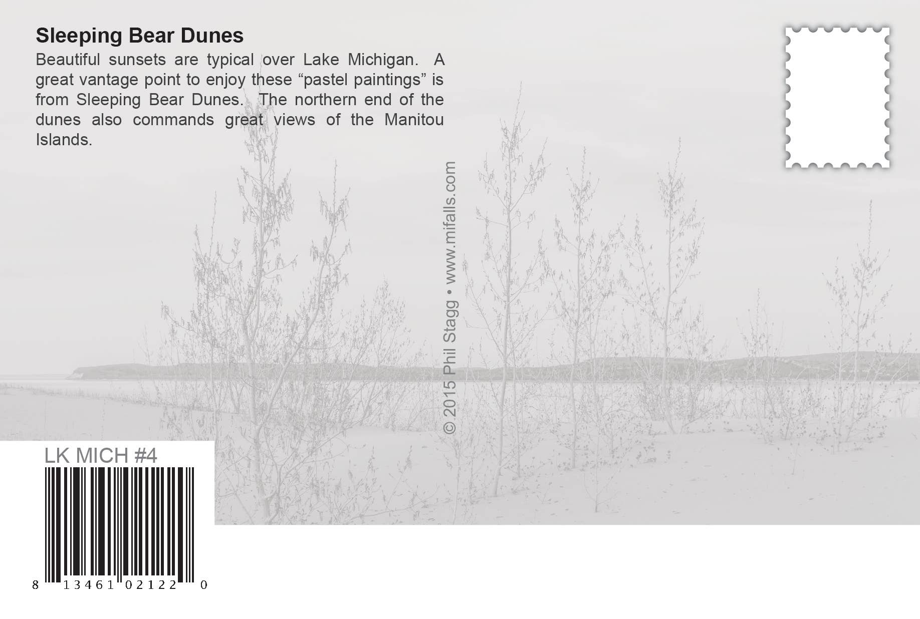 SLEEPING BEAR DUNES AND SOUTH MANITOU ISLAND - MI Postcard