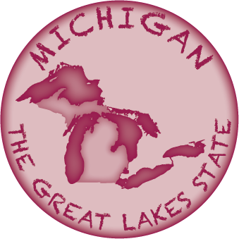 Image of MICHIGAN | THE GREAT LAKES STATE | 2.25