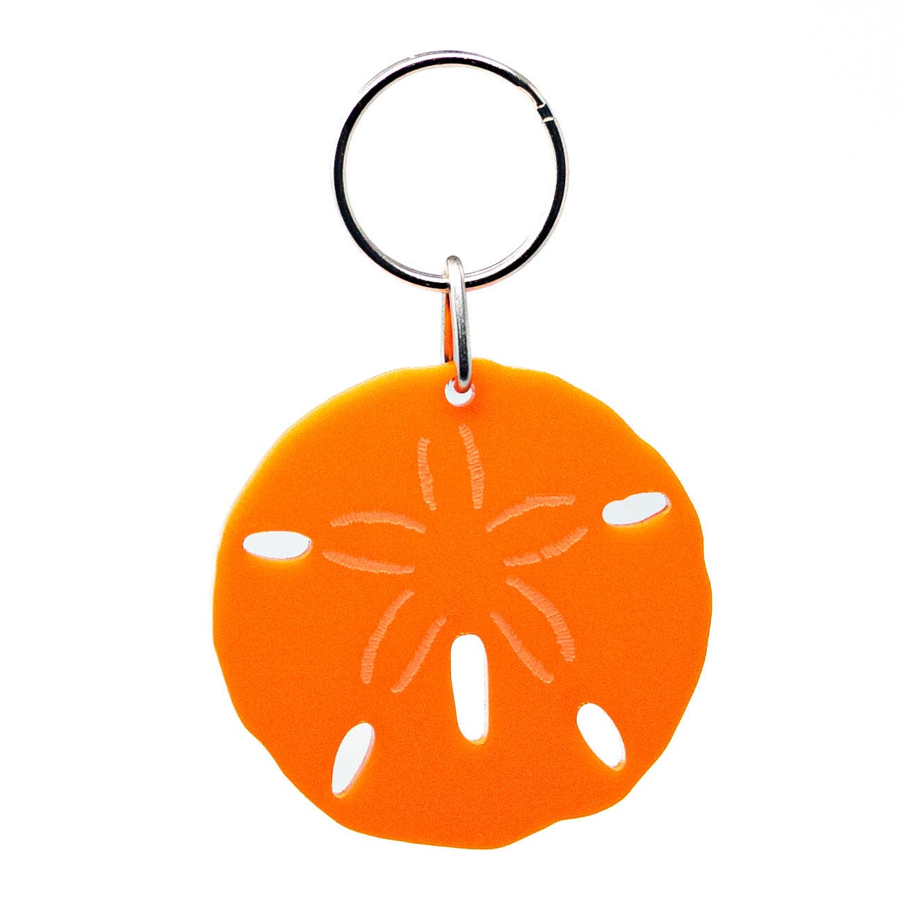 Sand Dollar - Acrylic Keychain - Perfect for Ocean Lovers