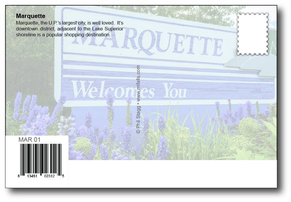 Image of MARQUETTE - DOWNTOWN - Michigan Postcard