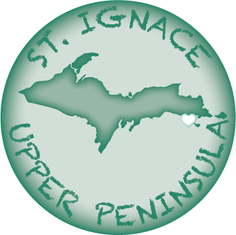 ST. IGNACE | UPPER PENINSULA | 2.25" BUTTON MAGNET