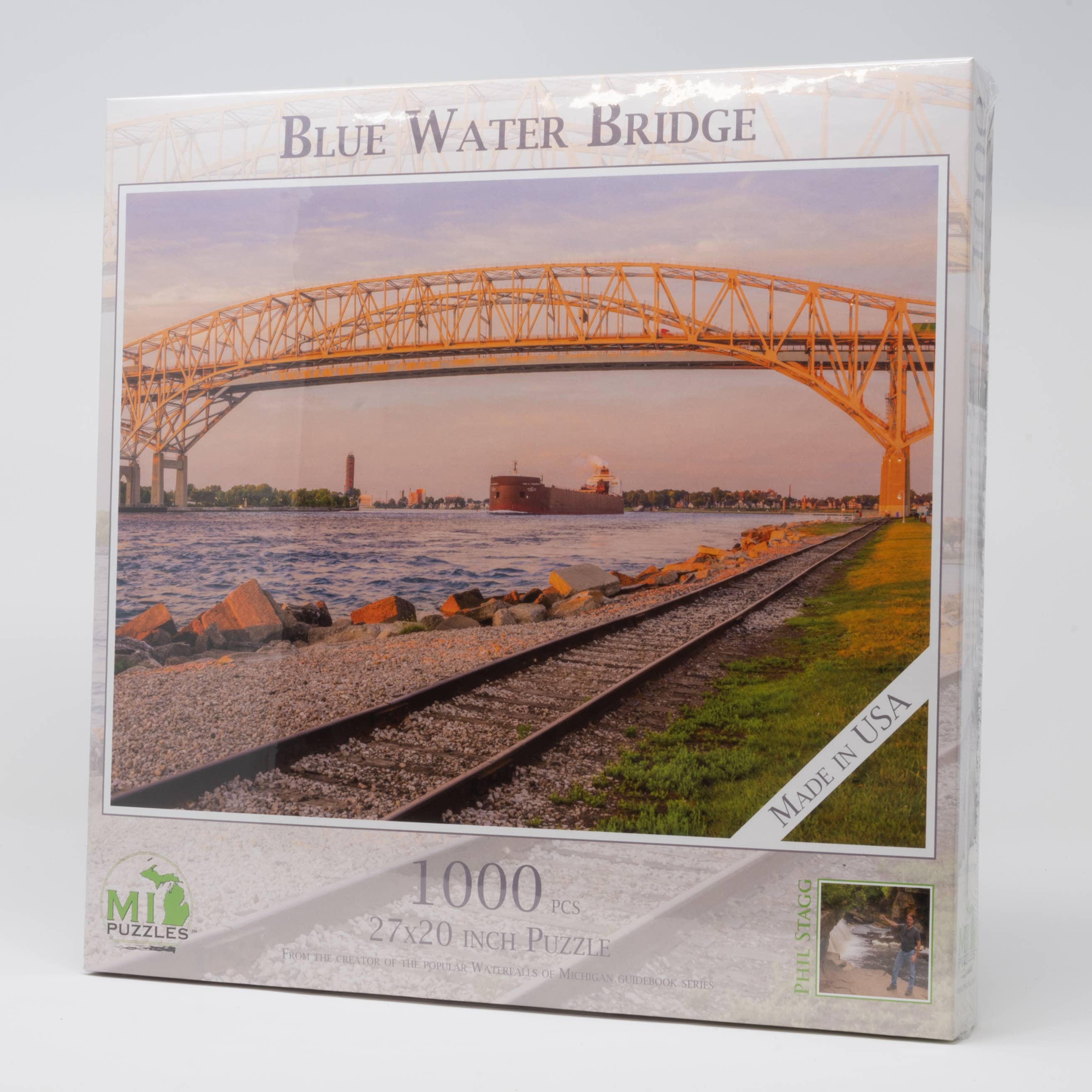 Image of Blue Water Bridge - 1000 Piece Michigan and Canada Puzzle