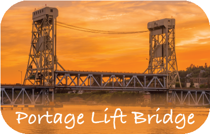 PORTAGE LIFT BRIDGE | RECTANGULAR BUTTON MAGNET