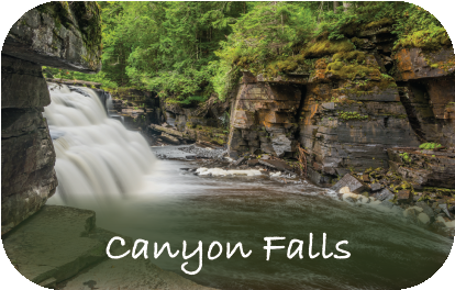 Image of CANYON FALLS | RECTANGULAR BUTTON MAGNET
