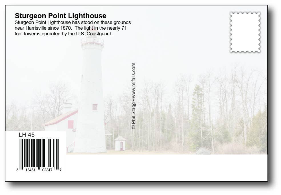 Image of STURGEON POINT LIGHTHOUSE - Michigan Postcard