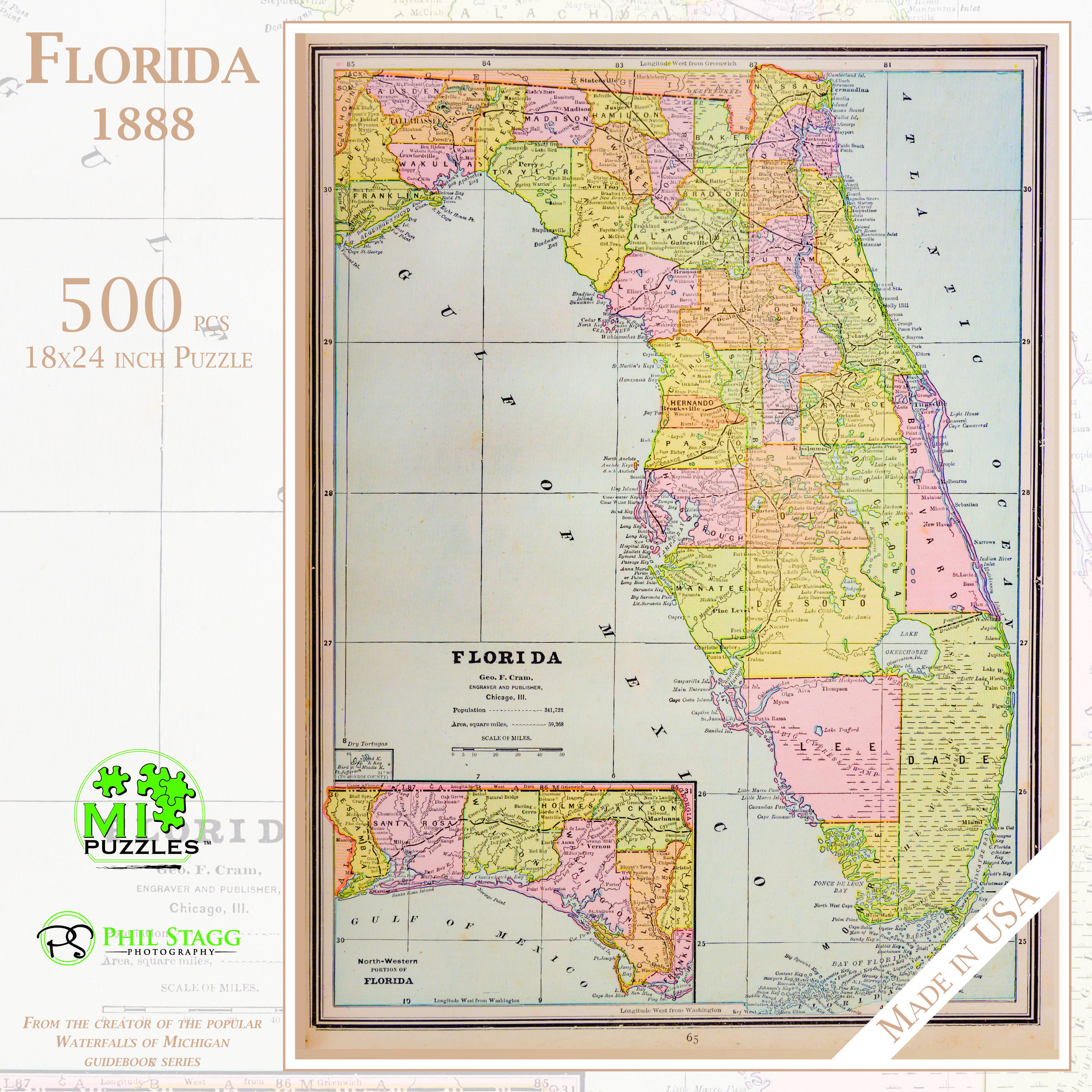 Image of Florida - 1888 - 500 Piece Puzzle