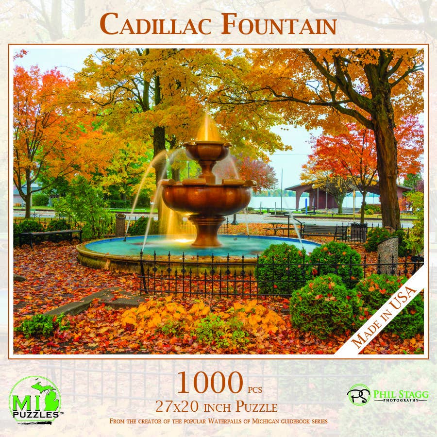 Image of Cadillac Fountain - 1000 Piece Michigan Puzzle