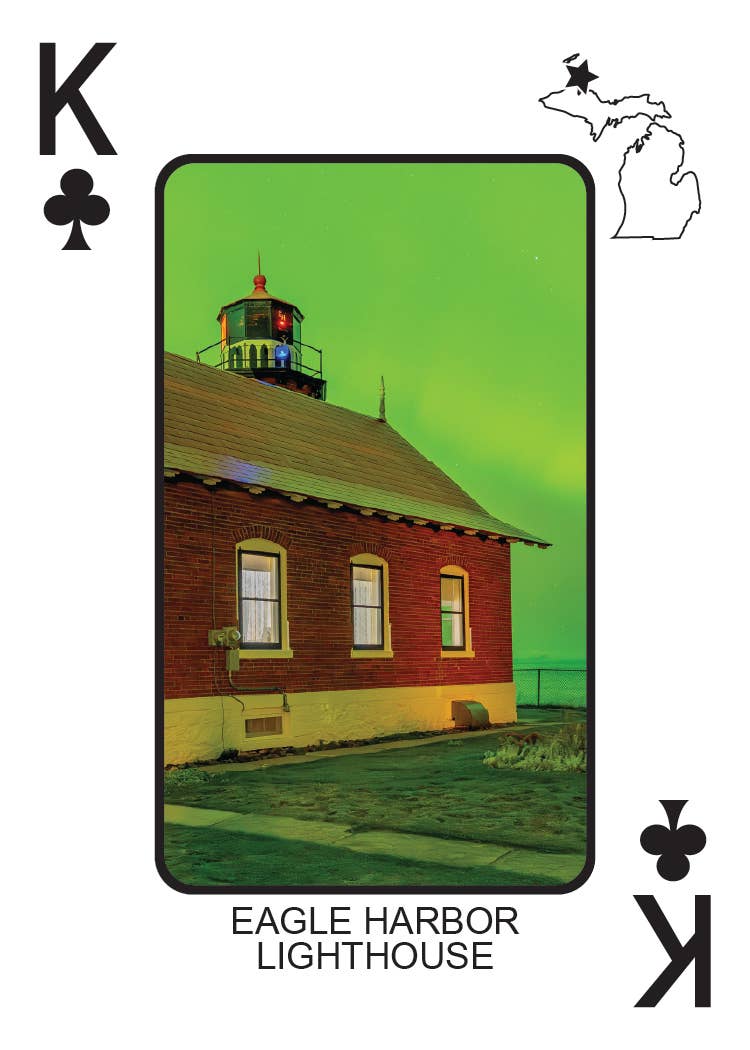 LIGHTHOUSES OF MICHIGAN - Playing Cards - Euchre Friendly