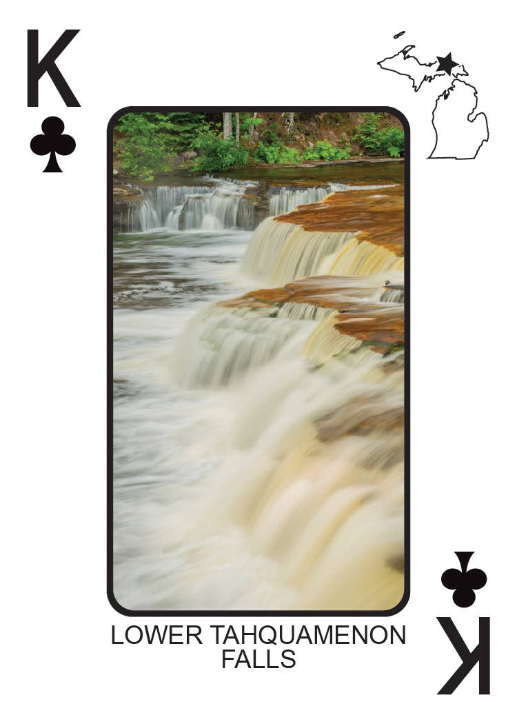 WATERFALLS OF MICHIGAN - Playing Cards - Euchre Friendly
