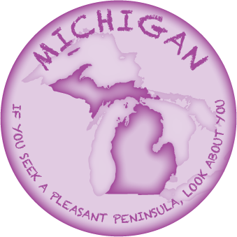 MI | 2.25" MAGNET - Pleasant Peninsula Theme