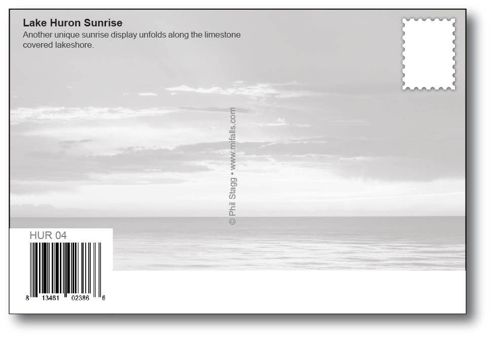 LAKE HURON - SUNRISE - Michigan Postcard