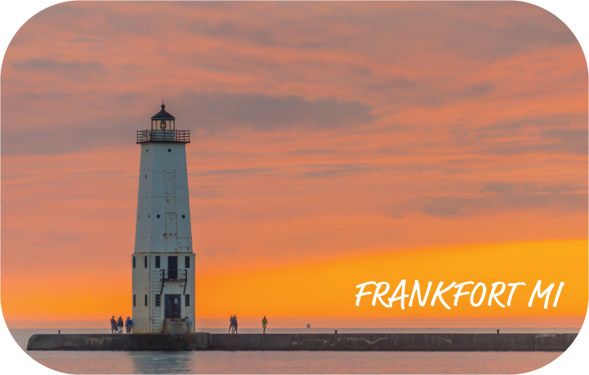 Image of FRANKFORT, MI | RECTANGULAR BUTTON MAGNET