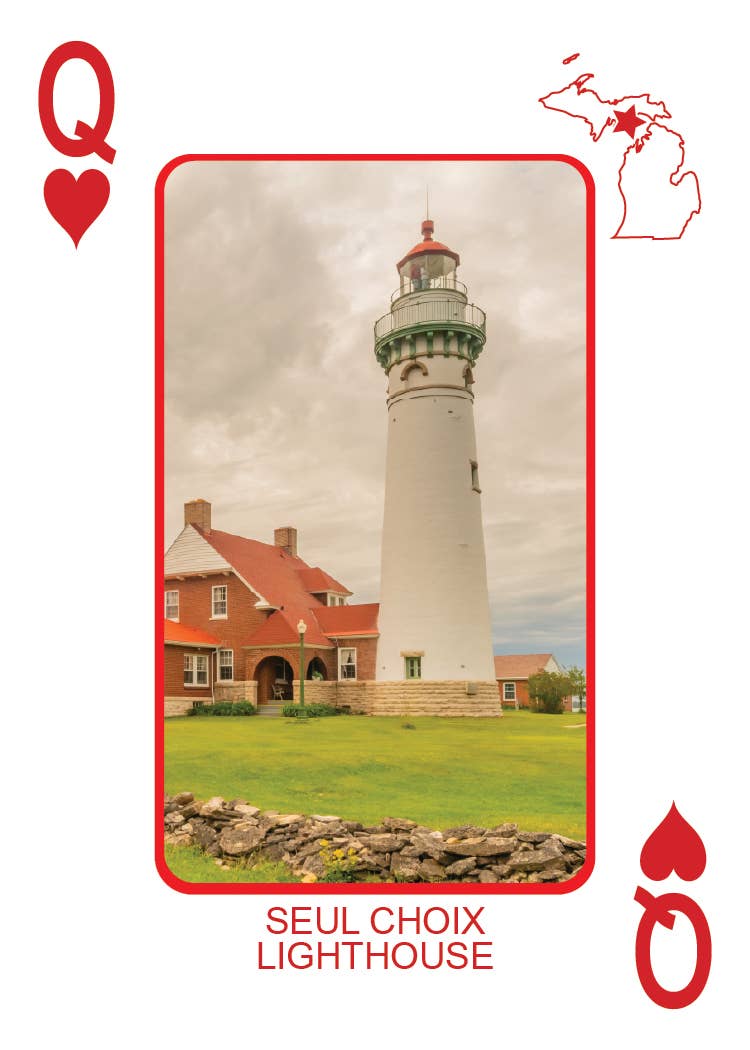 LIGHTHOUSES OF MICHIGAN - Playing Cards - Euchre Friendly
