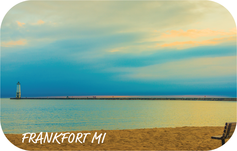 Image of FRANKFORT, MI | RECTANGULAR BUTTON MAGNET