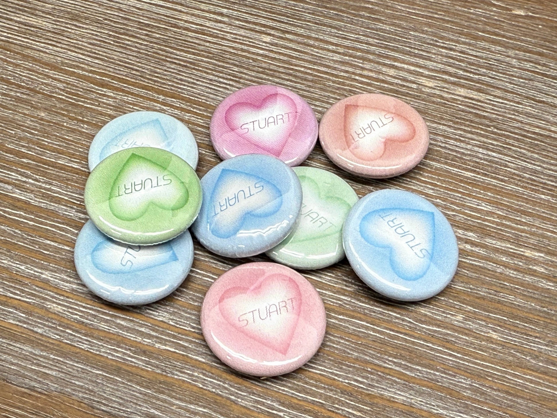 STUART BIG HEART PINS