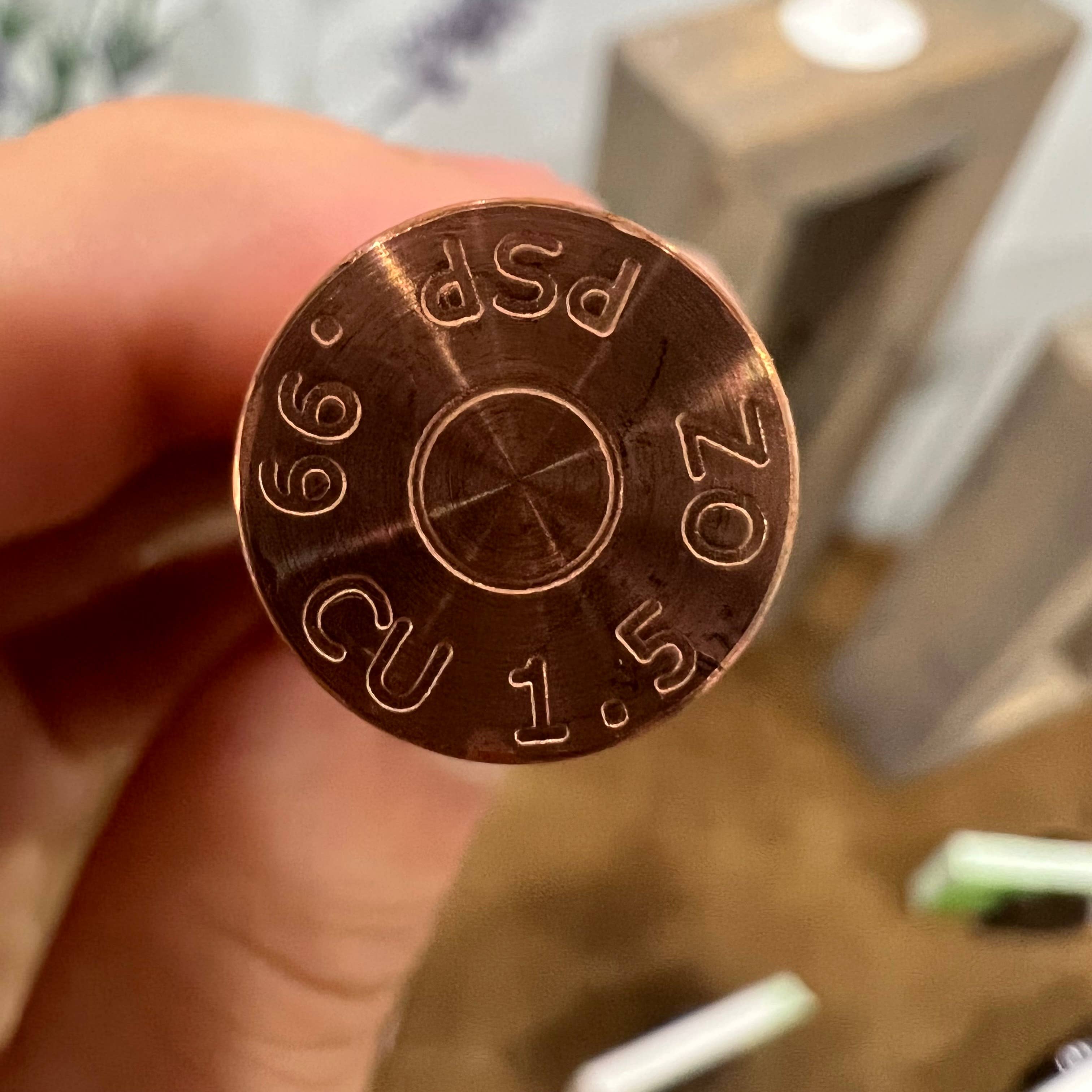 Image of 32 Caliber - Solid Copper Bullet Souvenir - Novelty Gag Gift