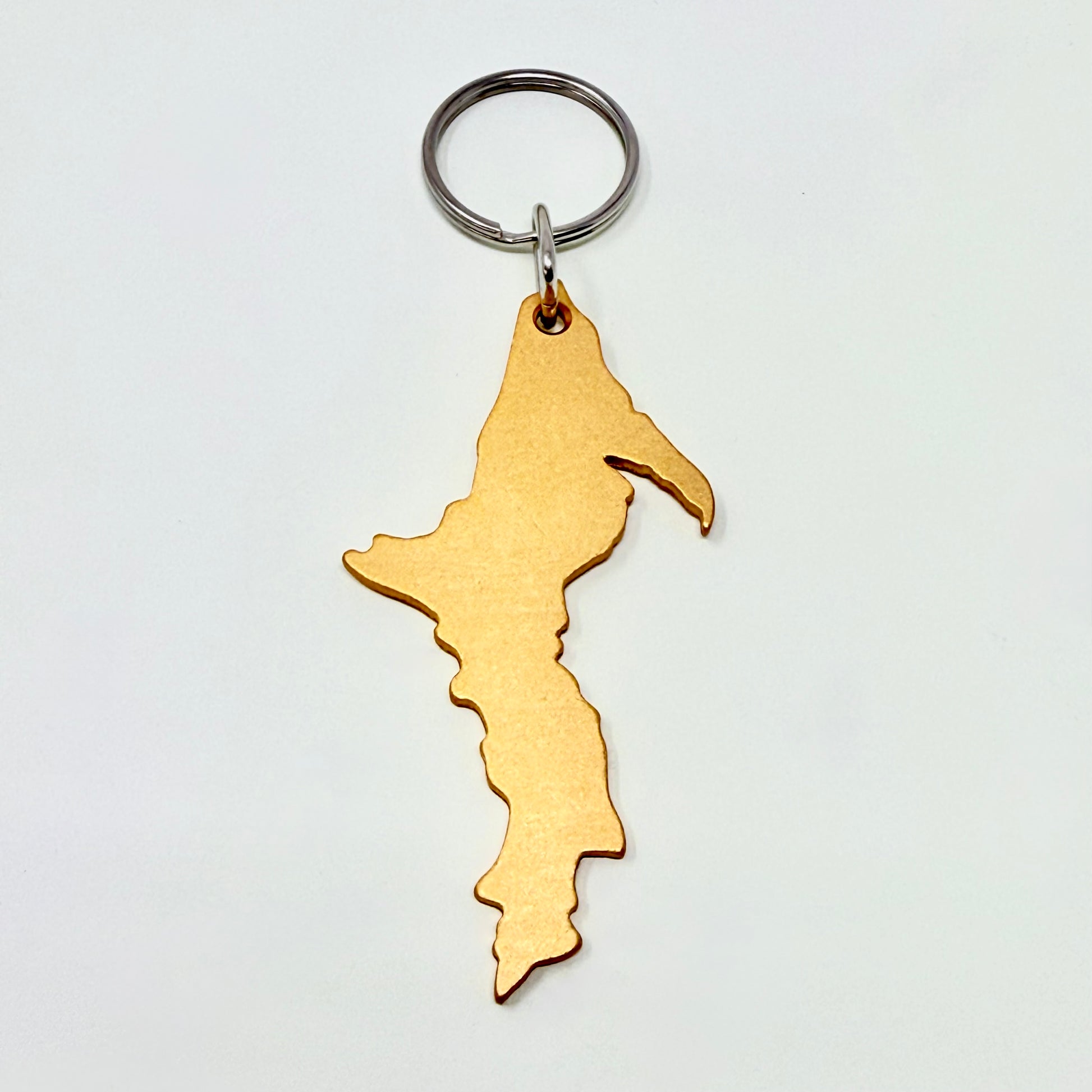 Michigan - Upper Peninsula Shaped - Aluminum Keychains
