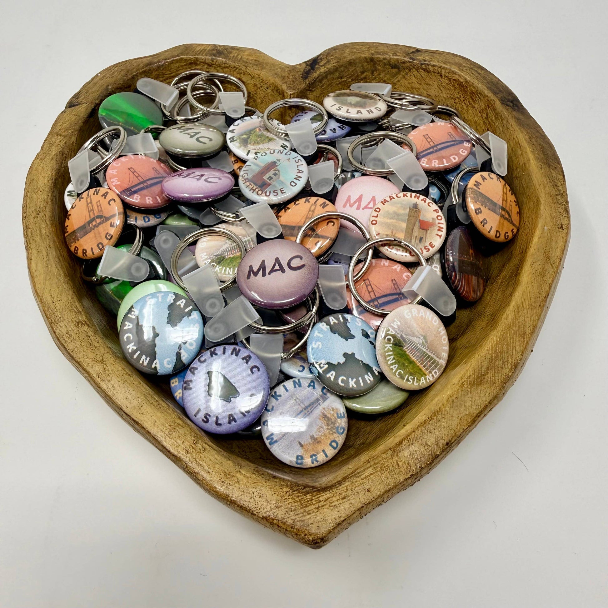Mackinac Straits — 1" Button Keychains (Case of 30)
