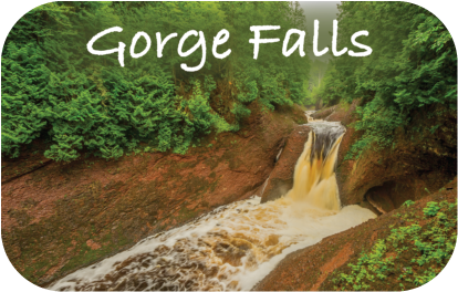 Image of GORGE FALLS | RECTANGULAR BUTTON MAGNET