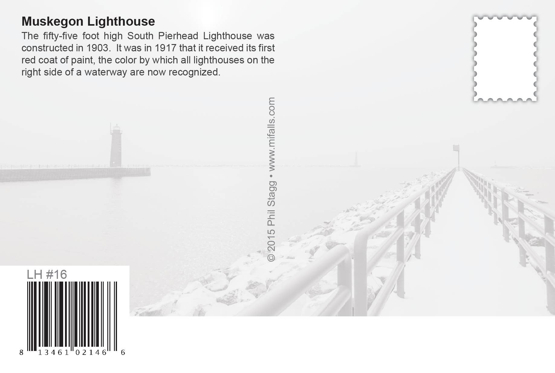 Image of MUSKEGON LIGHTHOUSE - Michigan Postcard