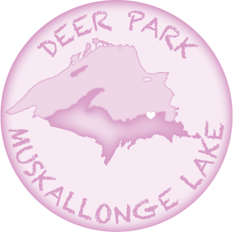 DEER PARK | MUSKALLONGE LAKE | 2.25" BUTTON MAGNET