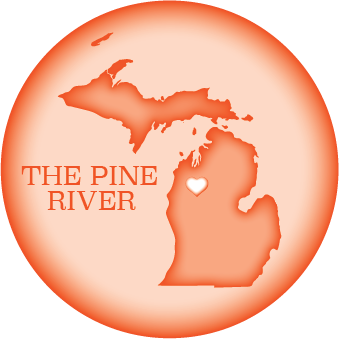THE PINE RIVER, MI | 2.25" BUTTON MAGNET