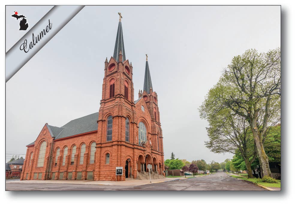 Image of CALUMET - ST. PAUL'S CHURCH - Michigan Postcard