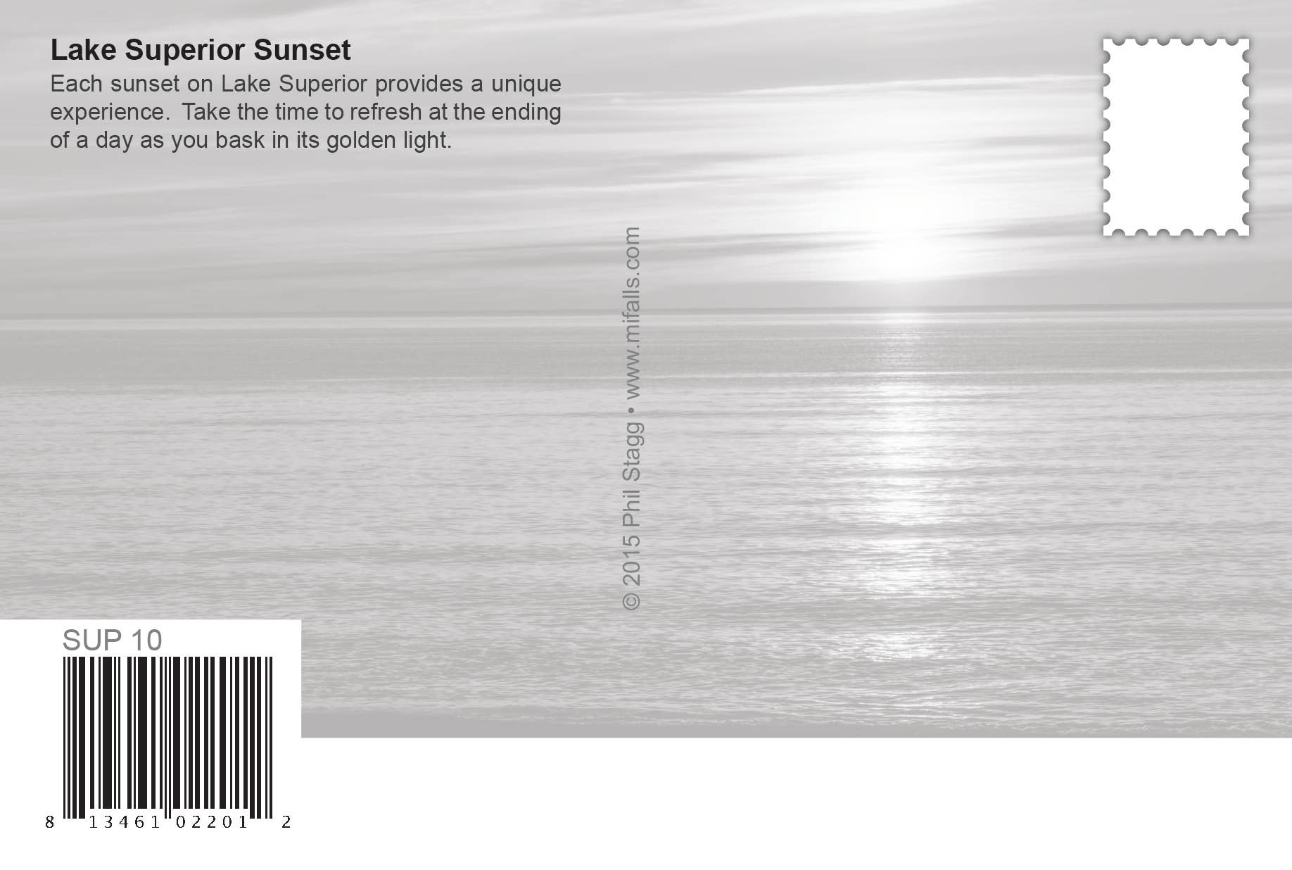 LAKE SUPERIOR SUNSET - Michigan Postcard