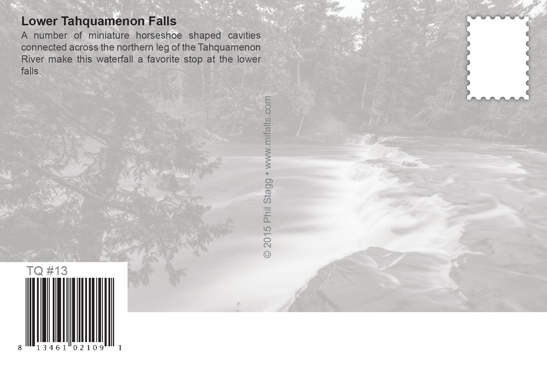 LOWER TAHQUAMENON FALLS - 4"x6" Postcard