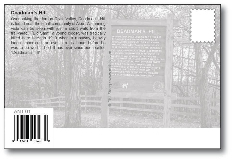 DEADMAN'S HILL - Michigan Postcard