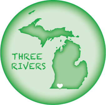 THREE RIVERS, MI | 2.25" BUTTON MAGNET