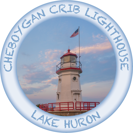 CHEYBOGAN CRIB LIGHTHOUSE | 3" BUTTON MAGNET