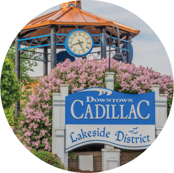 CADILLAC CLOCK TOWER | 2.25" BUTTON MAGNET