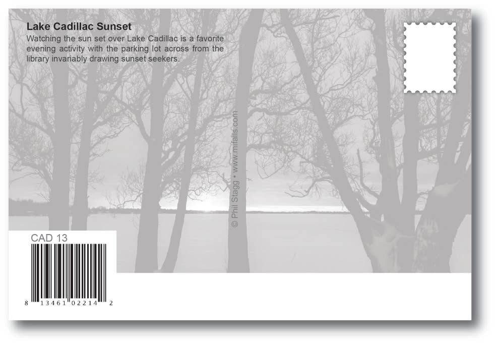Lake Cadillac Sunset - Michigan Postcard