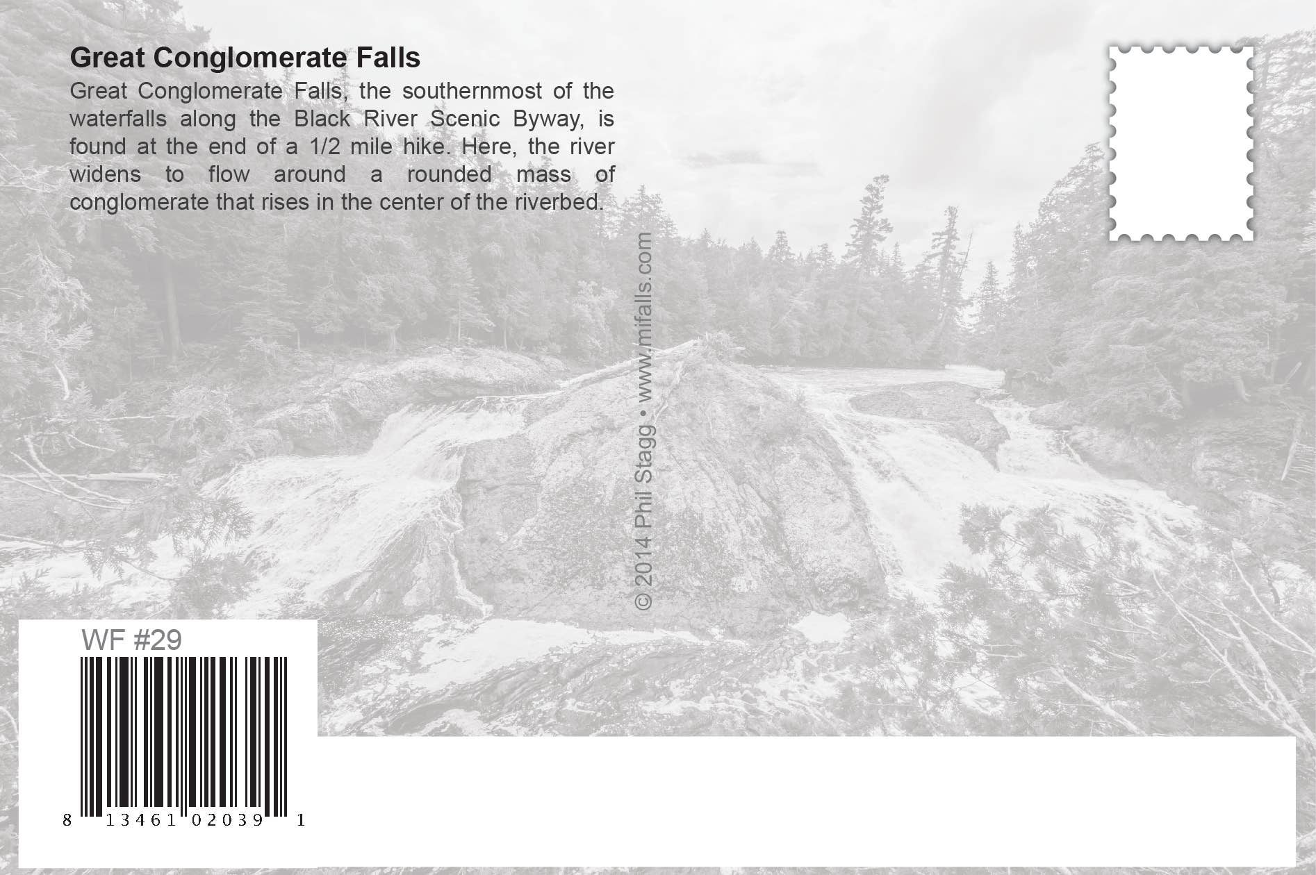 Image of Great Conglomerate Falls | Postcard