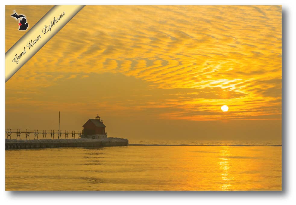 Image of GRAND HAVEN LIGHTHOUSE - SUNSET