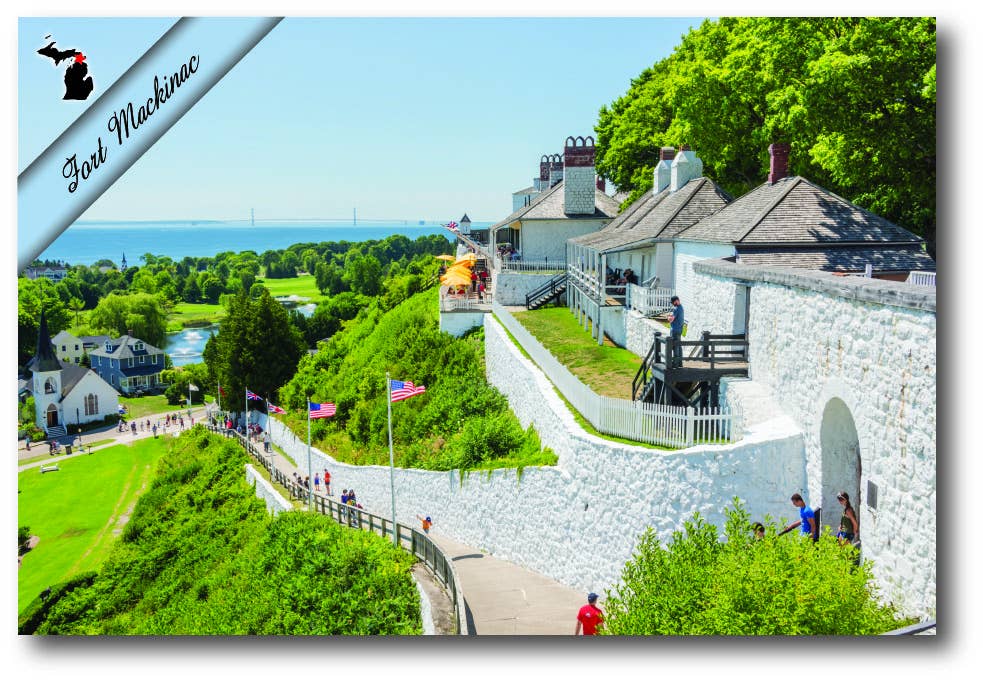 Image of FORT MACKINAC - Michigan Postcard
