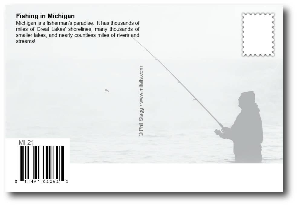 FISHING - Michigan Postcard