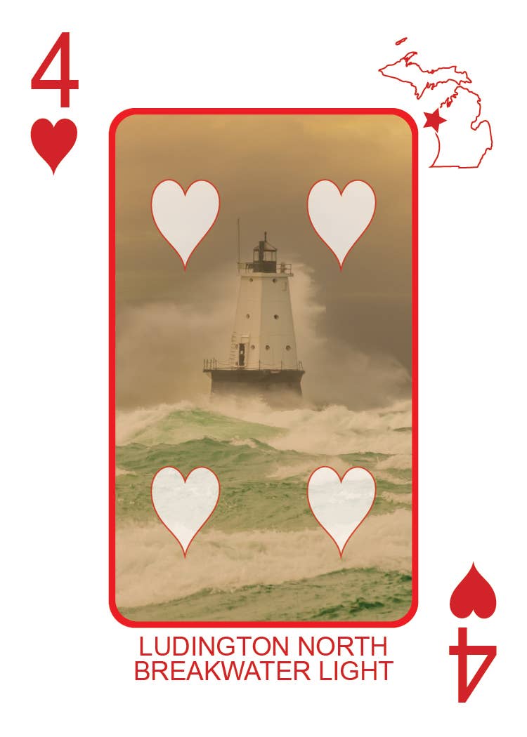 LIGHTHOUSES OF MICHIGAN - Playing Cards - Euchre Friendly