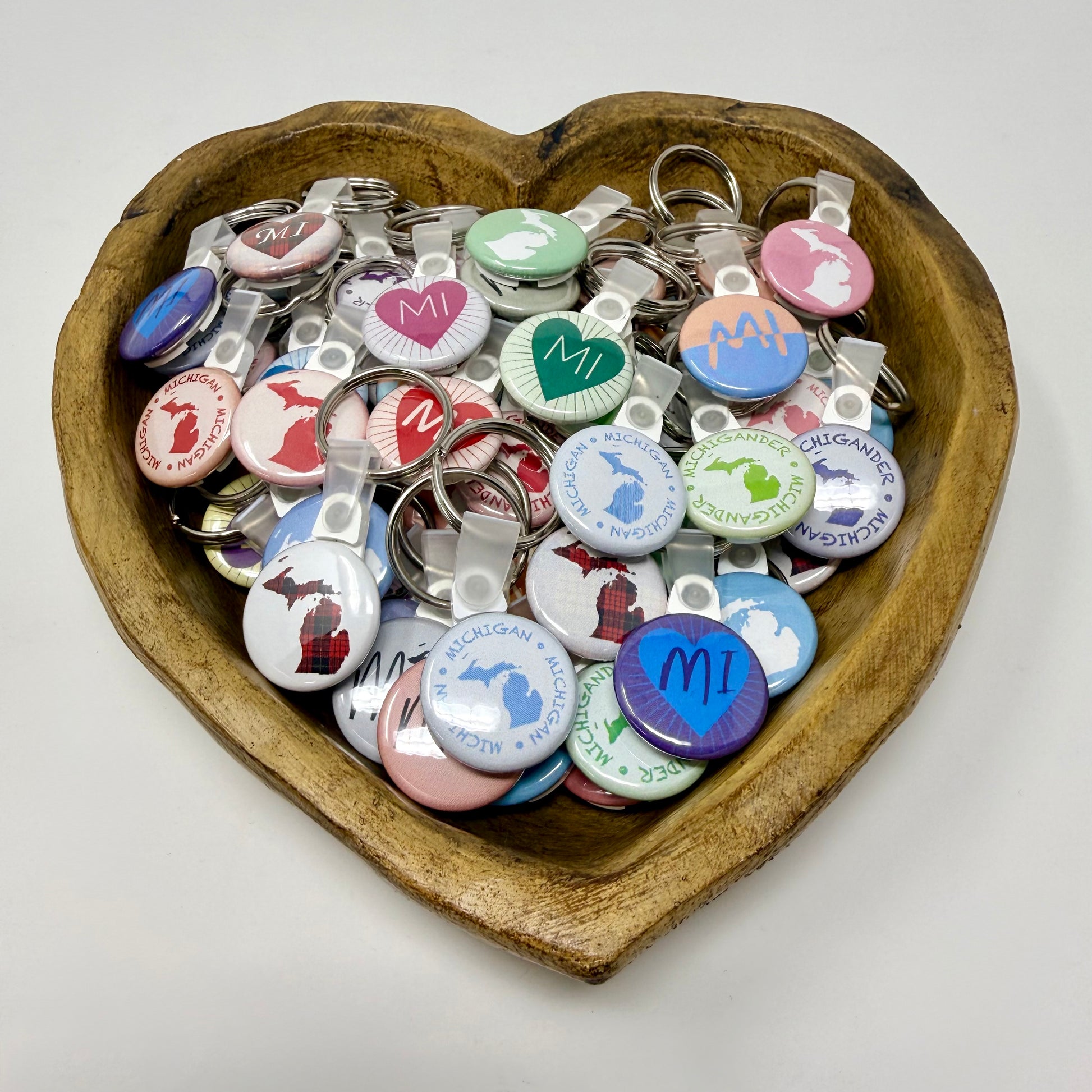 Michigan — 1" Button Keychains (Case of 30)