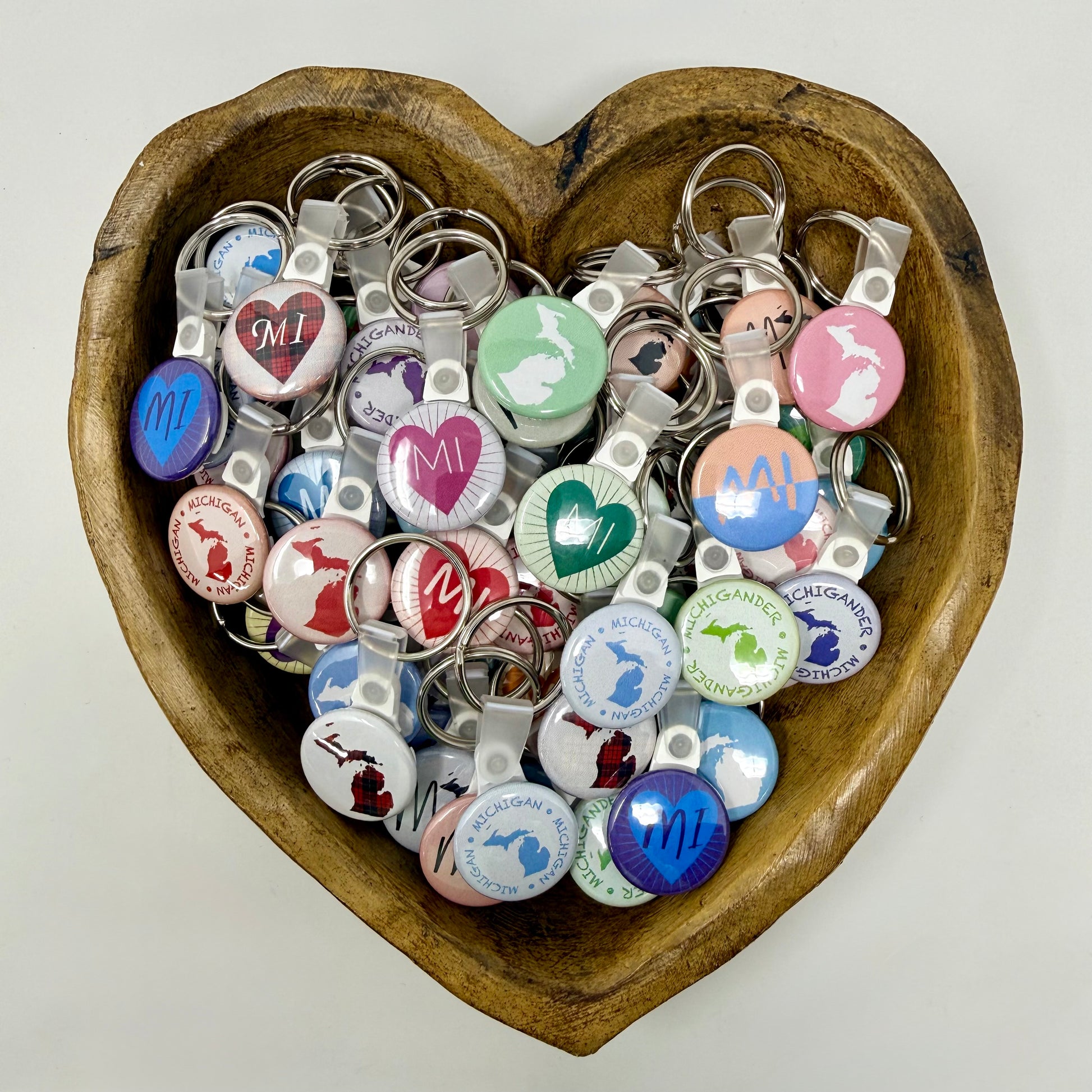Michigan — 1" Button Keychains (Case of 30)