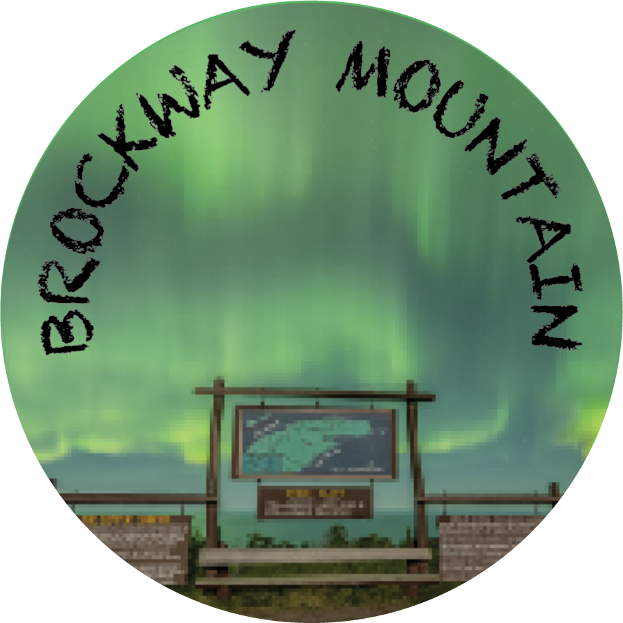 BROCKWAY MOUNTAIN w/NORTHERN LIGHTS - 3" Round Button Magnet