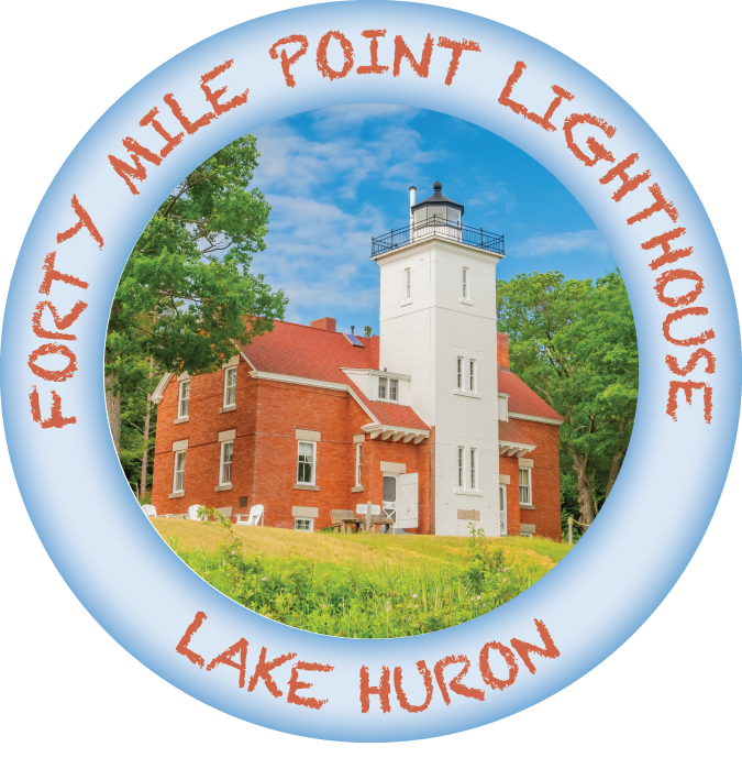FORTY MILE POINT LIGHTHOUSE - 2 1/4" BUTTON MAGNET