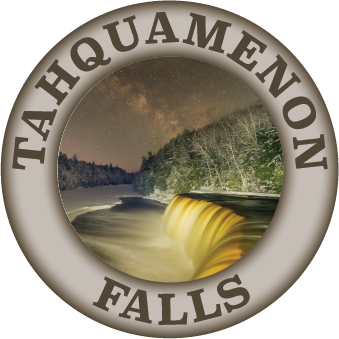 TAHQUAMENON FALLS with MILKY WAY - 2 1/4" BUTTON MAGNET