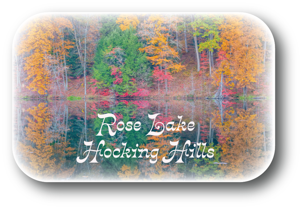 Image of ROSE LAKE - HOCKING HILLS STATE PARK - Rectangular Button Magnet