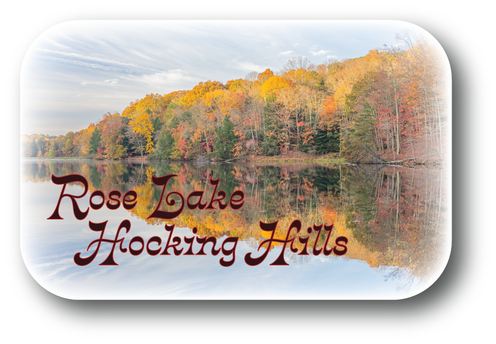 Image of ROSE LAKE - HOCKING HILLS STATE PARK - Rectangular Button Magnet