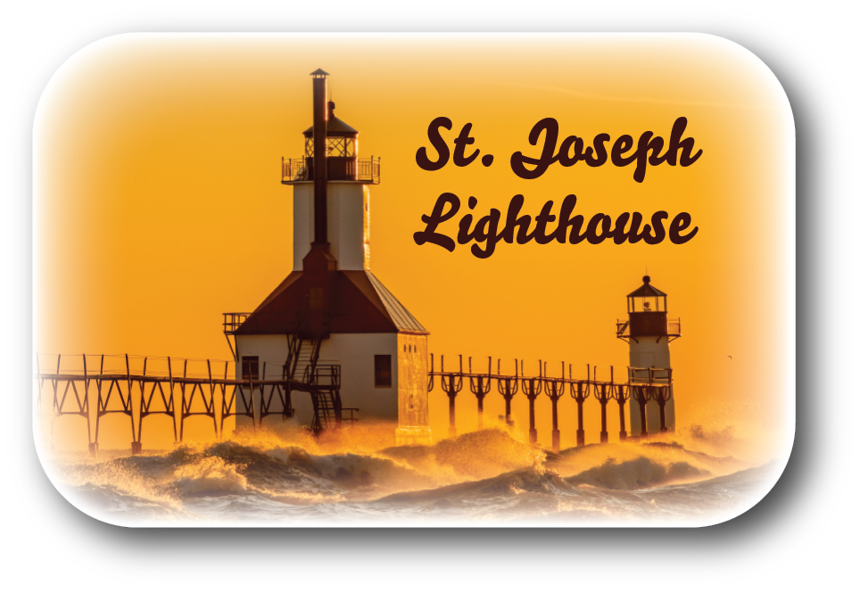 Image of ST. JOSEPH LIGHTHOUSE - Rectangular Button Magnet - 2.75