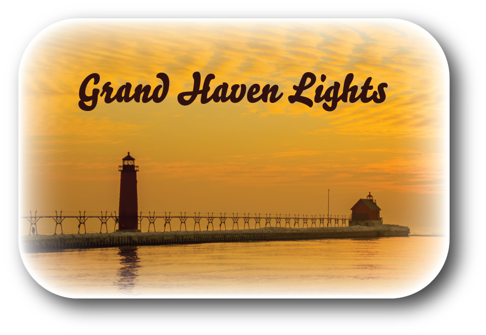 Image of GRAND HAVEN LIGHT - Rectangular Button Magnet - 2.75
