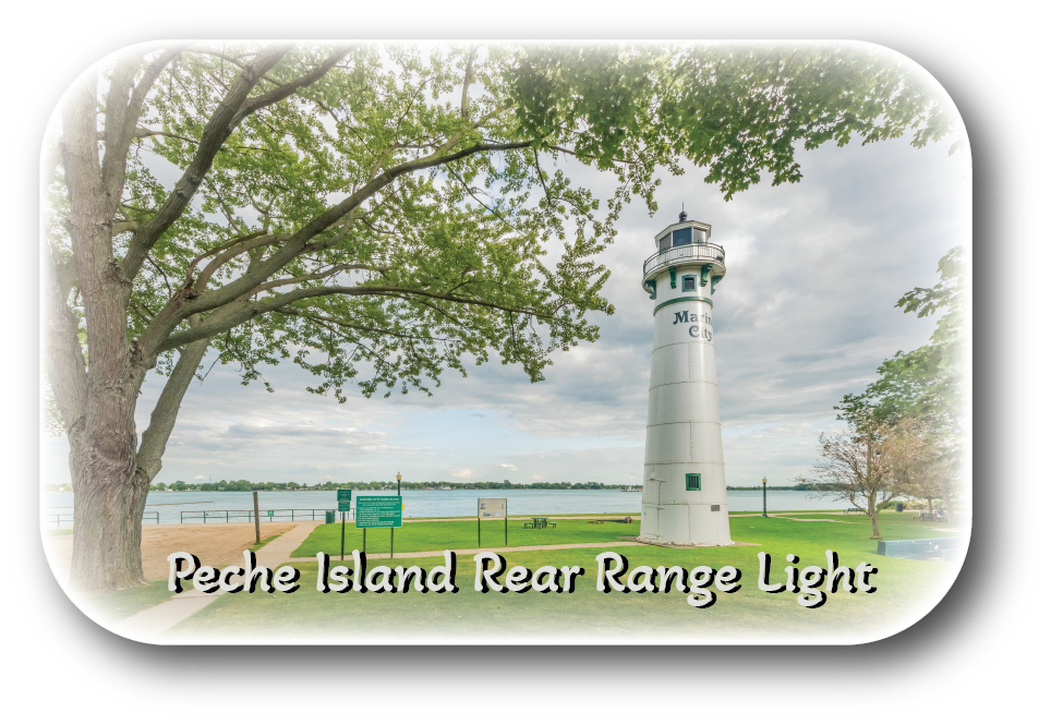 Image of PECHE ISLAND - REAR RANGE LIGHT - Rectangular Button Magnet - 2.75