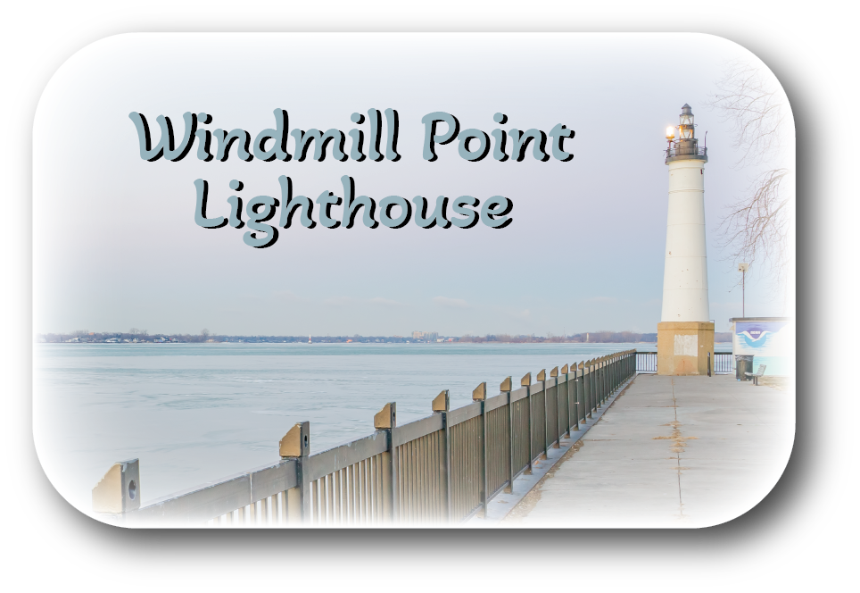 Image of WINDMILL POINT LIGHTHOUSE - Rectangular Button Magnet - 2.75